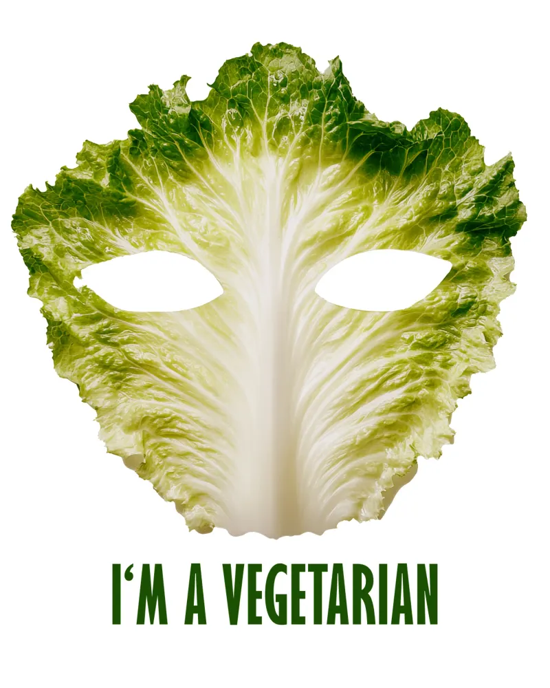 Ik ben vegetariër | Humoristisch slablad poster van Autofocus