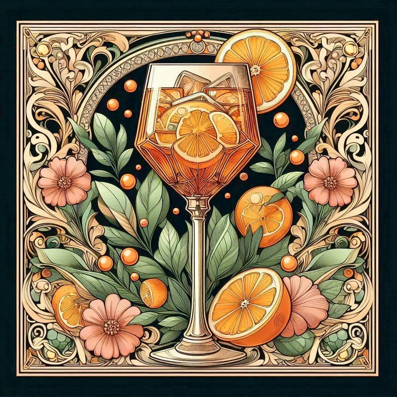 Holy Aperoli poster da Art-Nouveau-Dsg