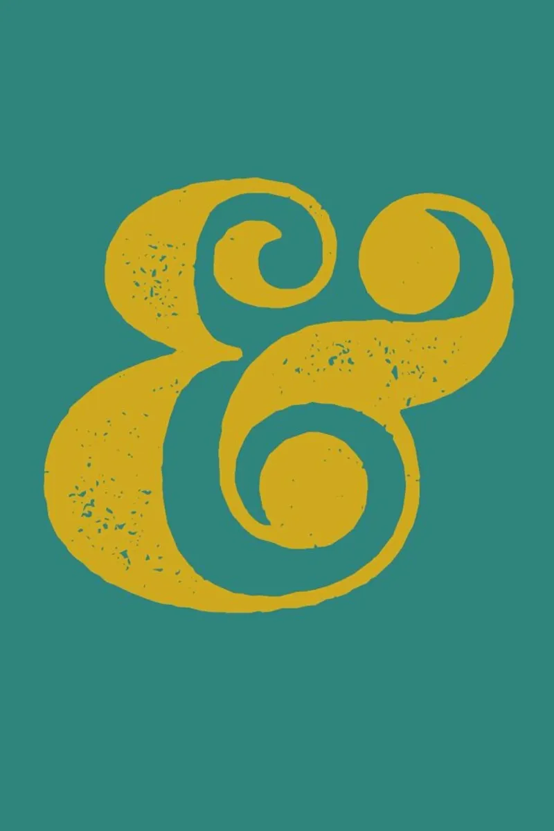 Ampersand Poster Blue and Yellow acrylic glass by Naxart