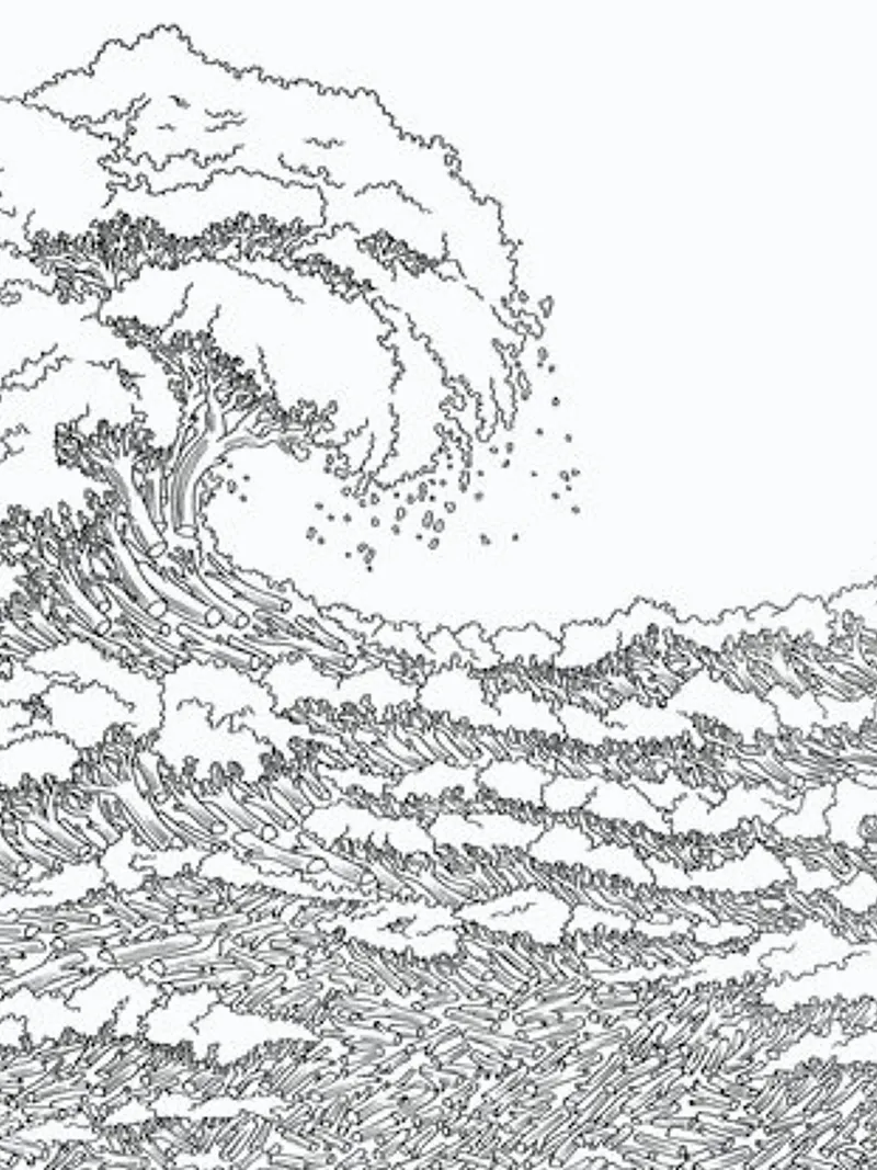 Une rencontre douloureuse avec les vagues film rétro-éclairé de Artascy Art