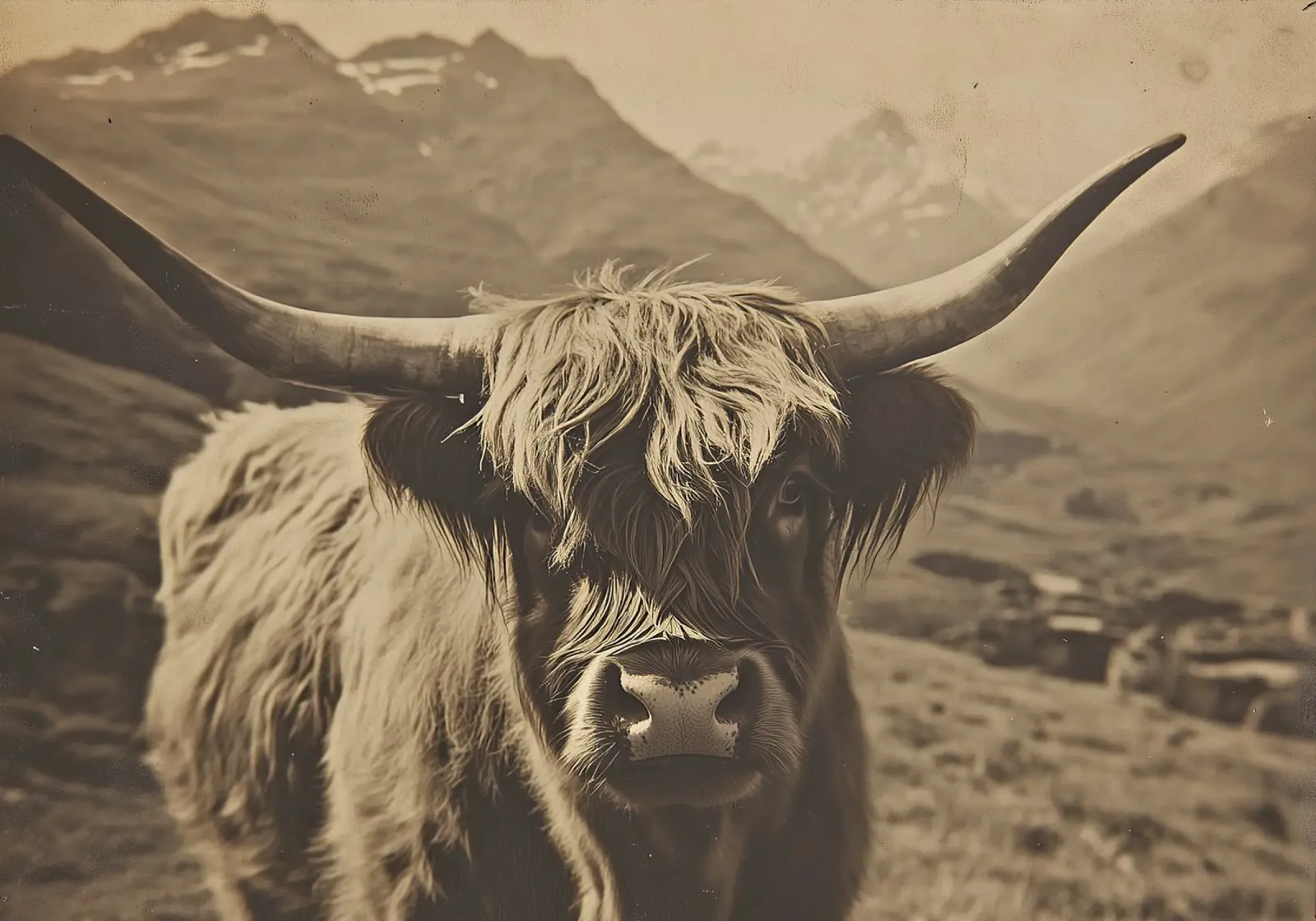 Vagabondaggio e libertà: focus sulla mucca delle Highlands poster con telaio in alluminio da Nikis Art Studio