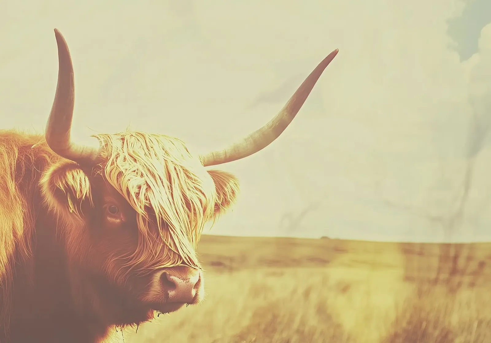 Patrimonio naturale: la mucca selvaggia delle Highlands carta hahnemühle da Nikis Art Studio