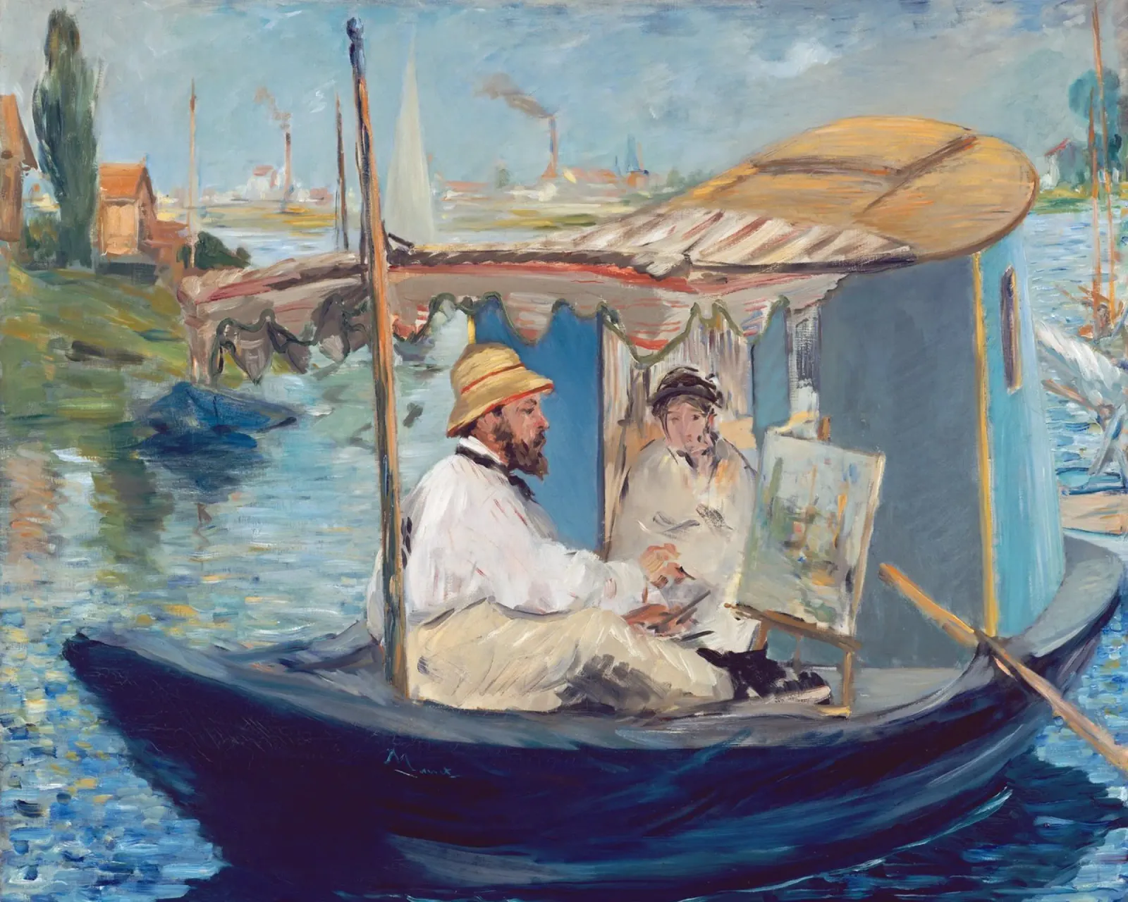 Manet - La barca carta hahnemühle da ARTOTHEK