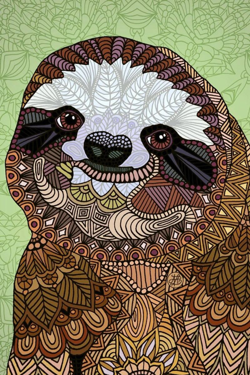 Smiling Sloth poster da Angelika Parker