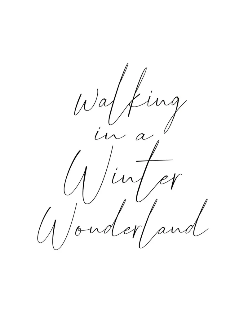 Winter Wonderland – Handgeschriebener Zitatdruck poster da Whole©