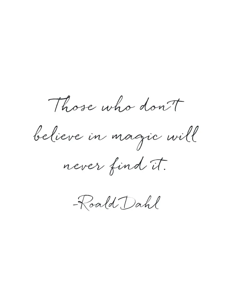 Citazione ispirata in carattere moderno - Poster di Roald Dahl poster con telaio in plastica da Whole©