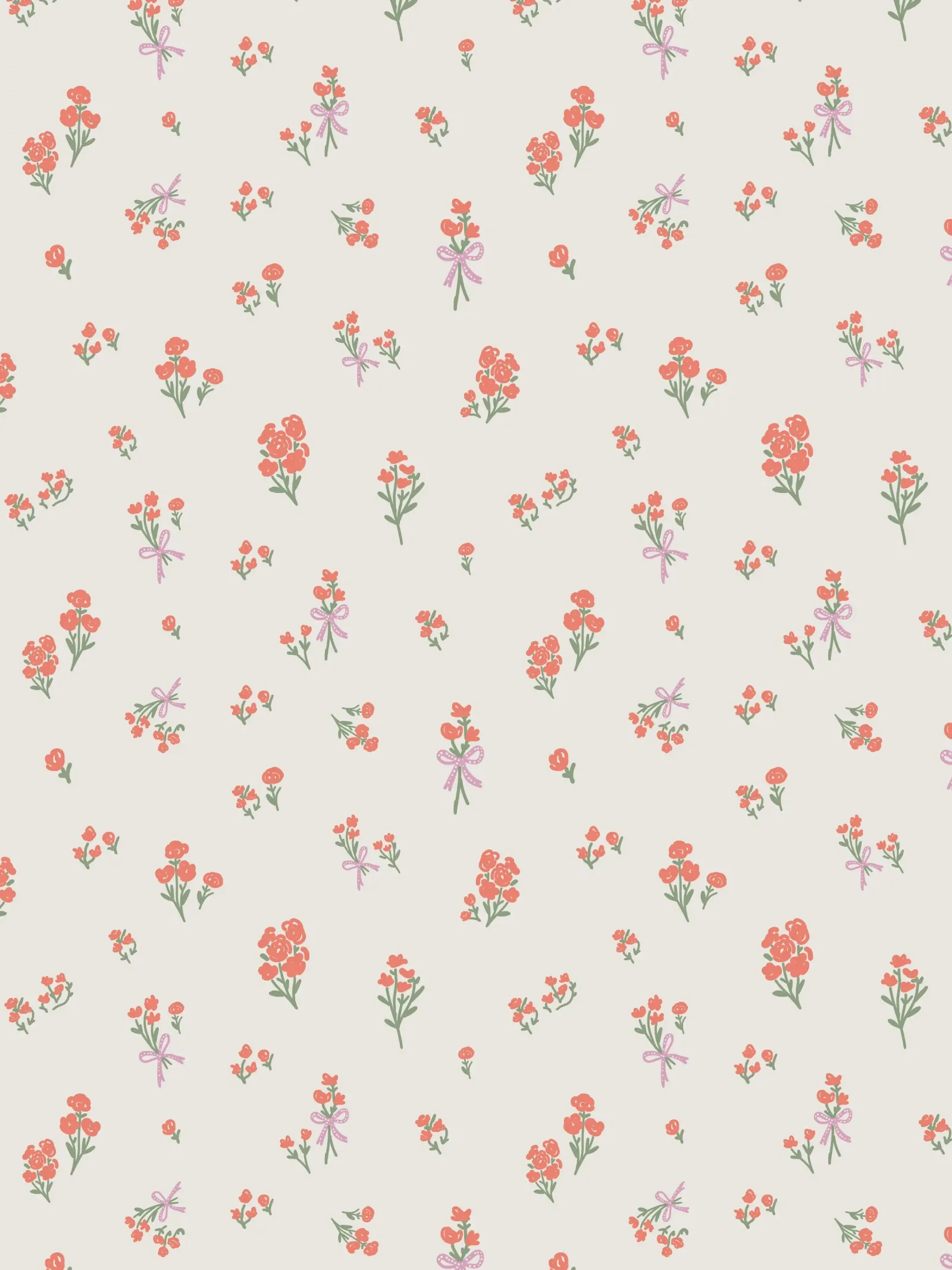 Tiny Red Flowers Pattern pellicola backlit da anisillustration