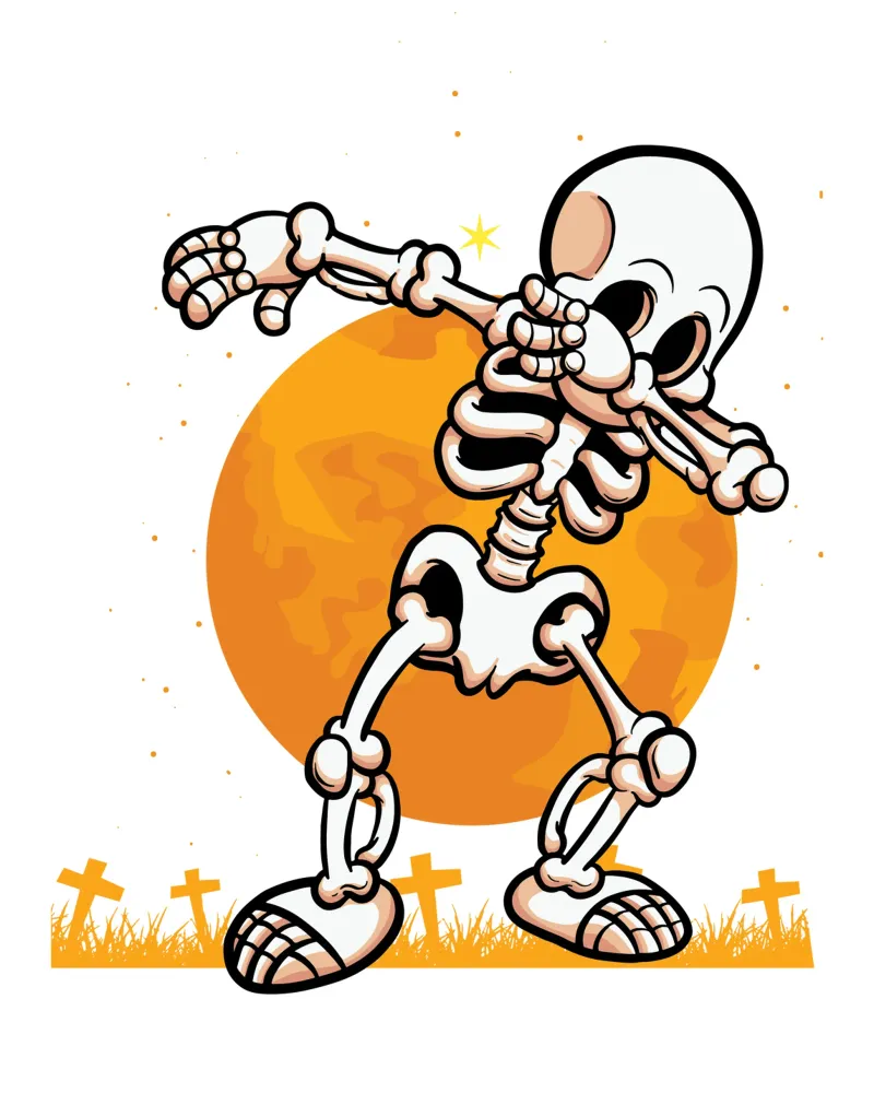 Cartoon Skeleton plexiglass da edsonramosart