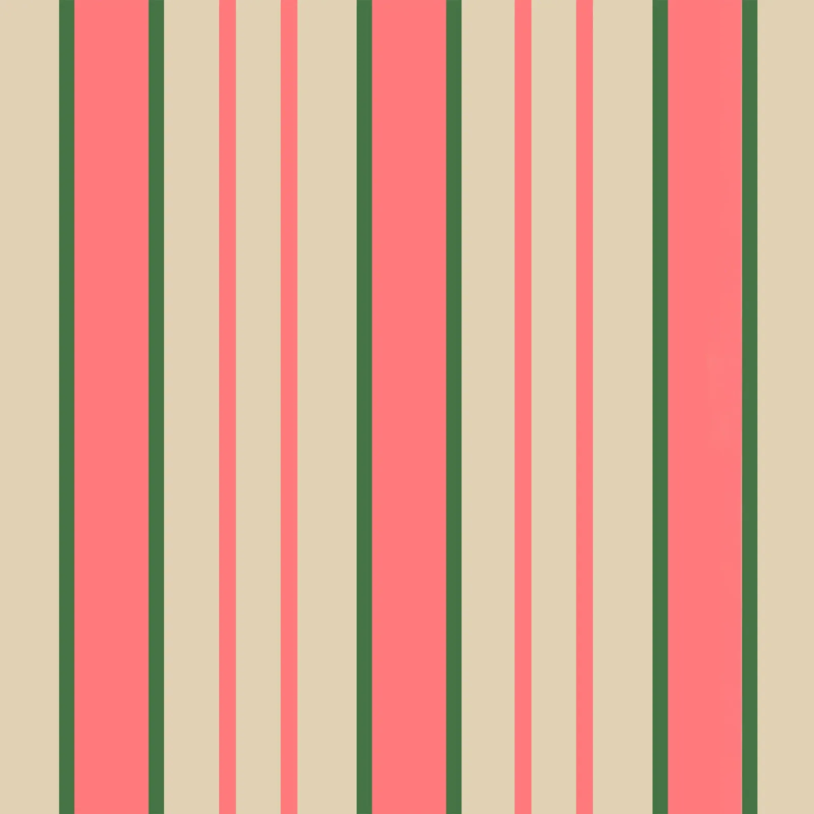 Pink- Green Regency Stripes canvas by Victoriabeyer