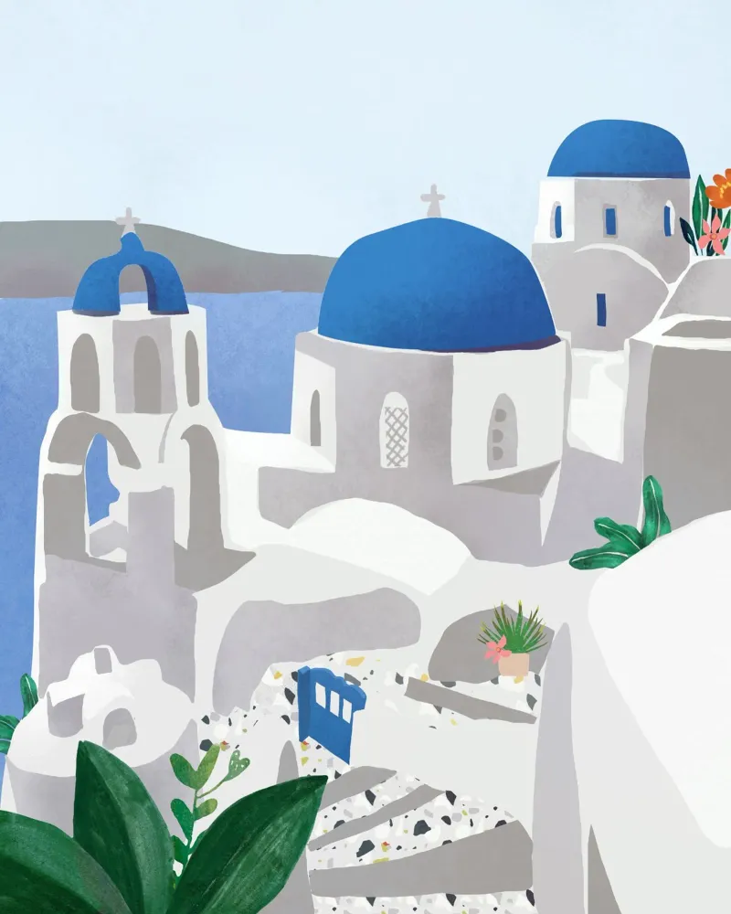 Santorini island plexiglass da Petra Lizde