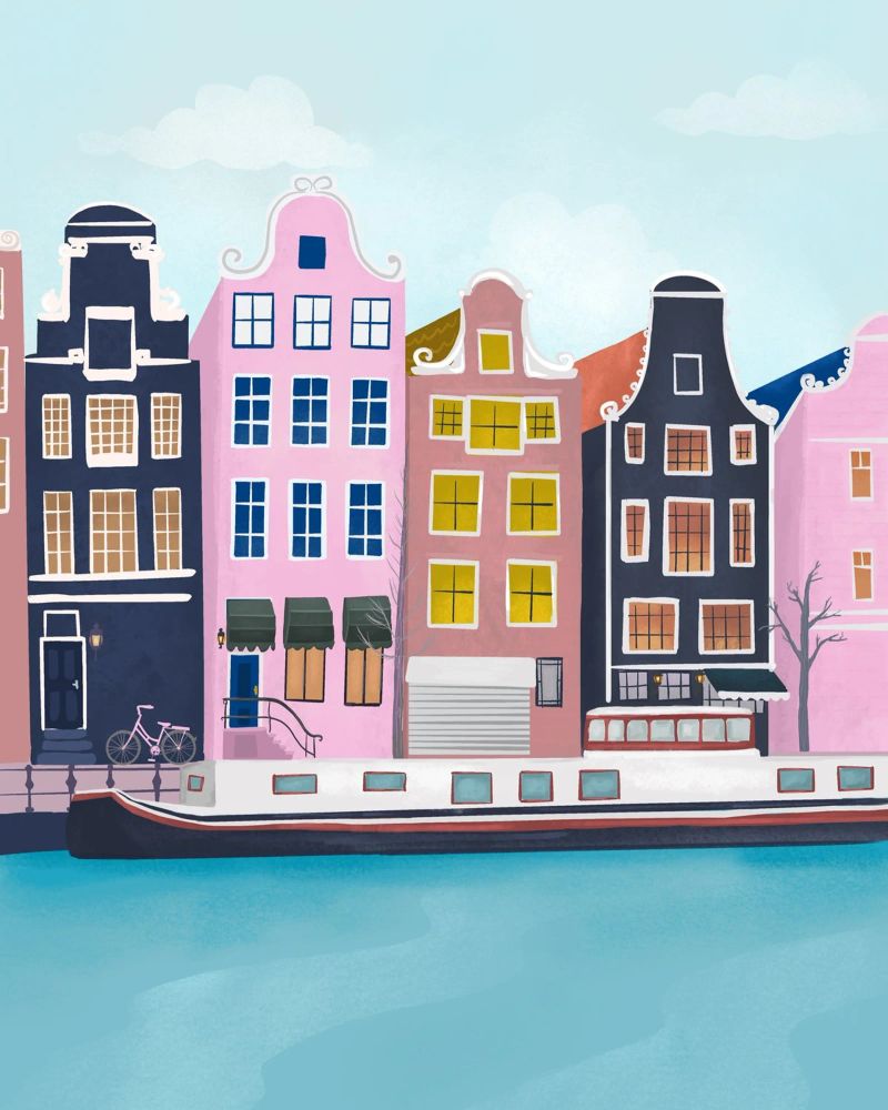 Amsterdam poster van Petra Lizde