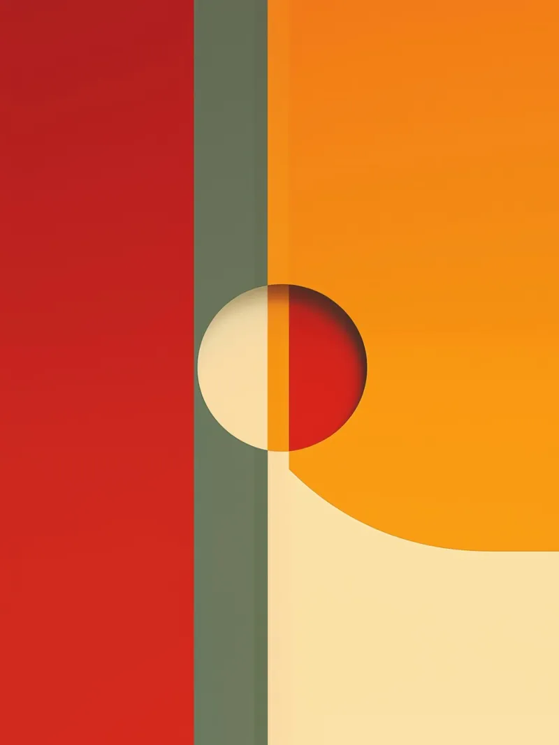 Abstract retro motif with hole hahnemühle by Autofocus
