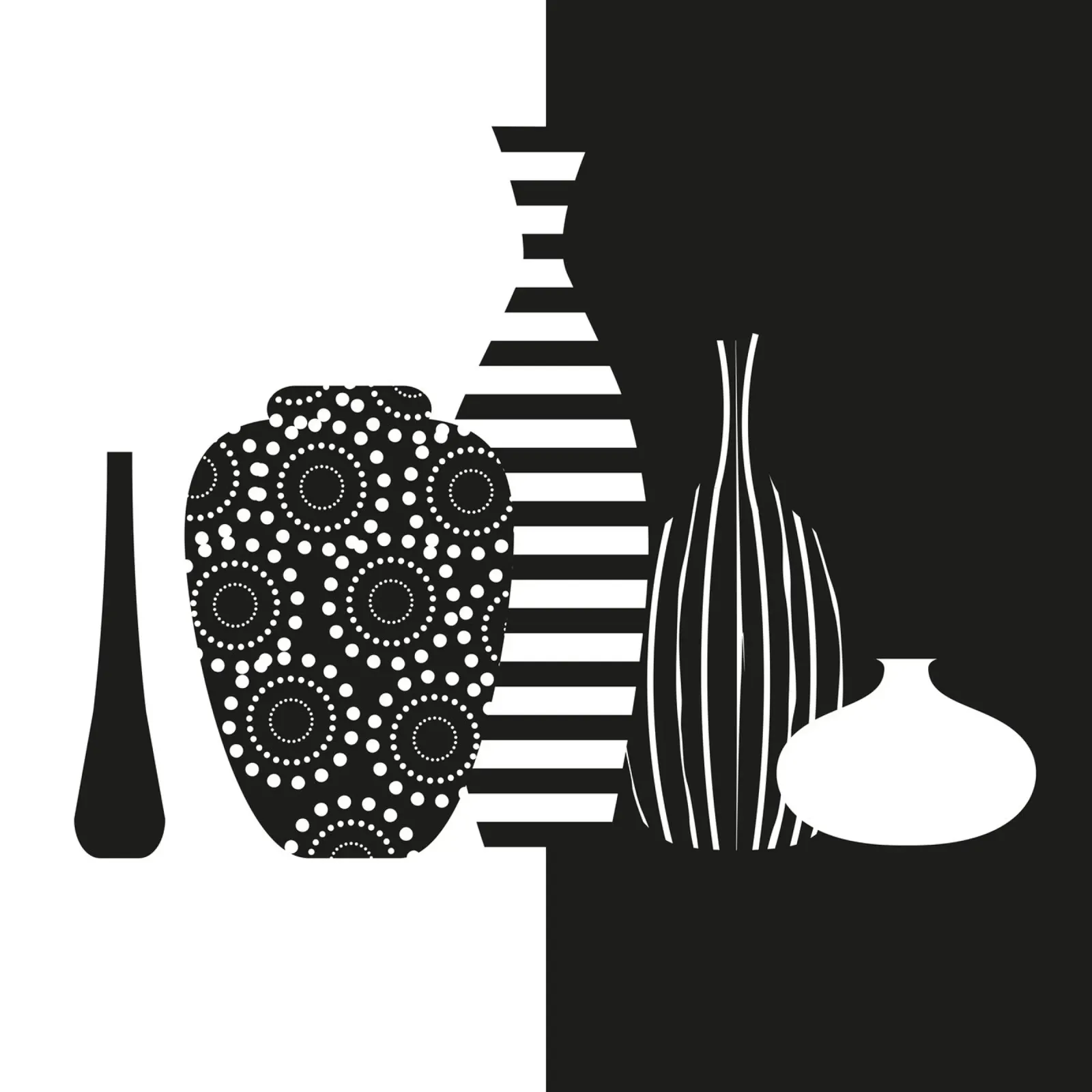 Still Life In Black And White II poster con telaio in alluminio da Catherine Aguilar