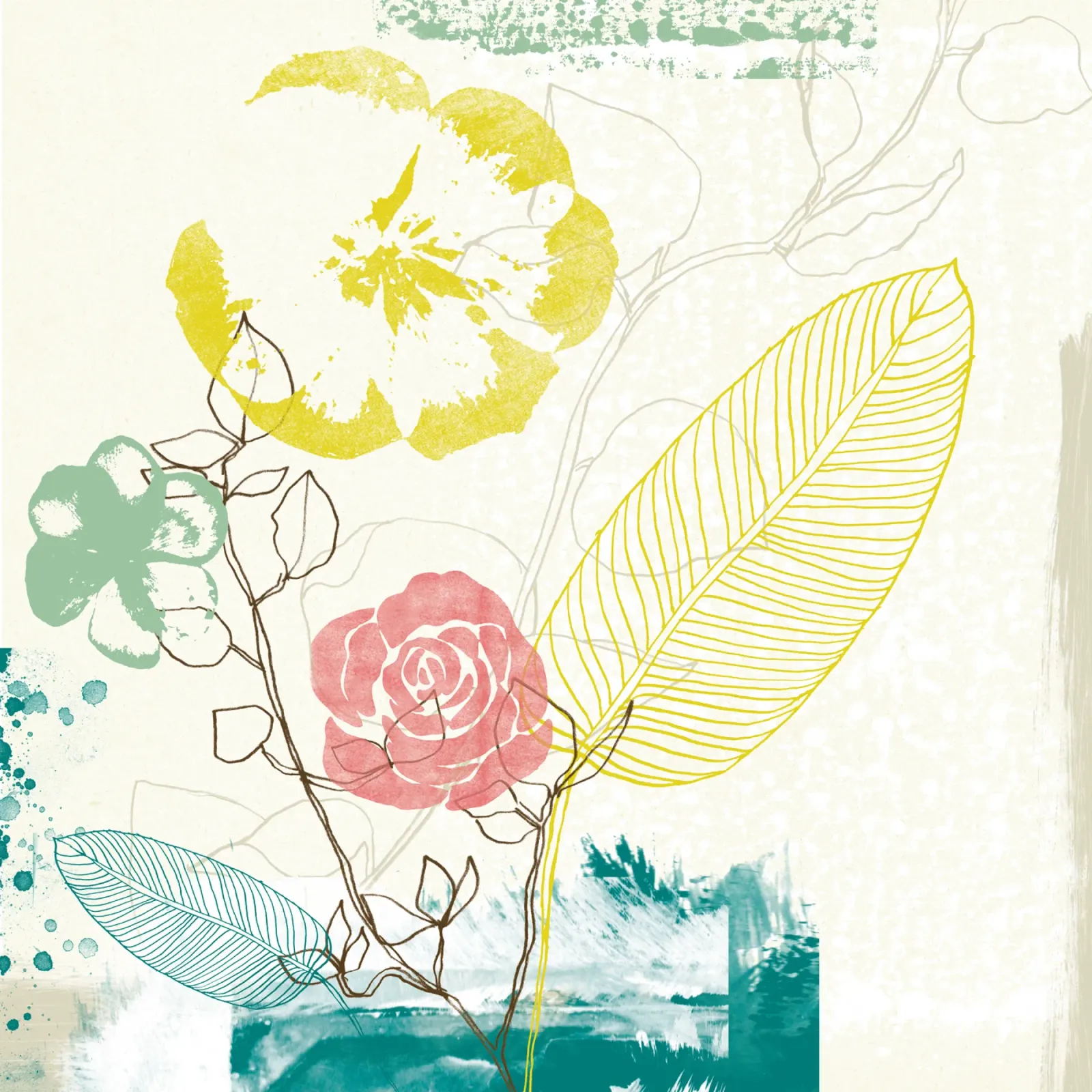Flowers Are Art poster con telaio in plastica da Catherine Aguilar