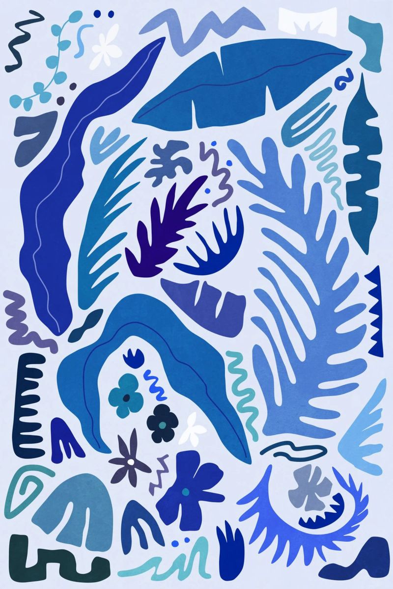 Blue Garden poster by amini54