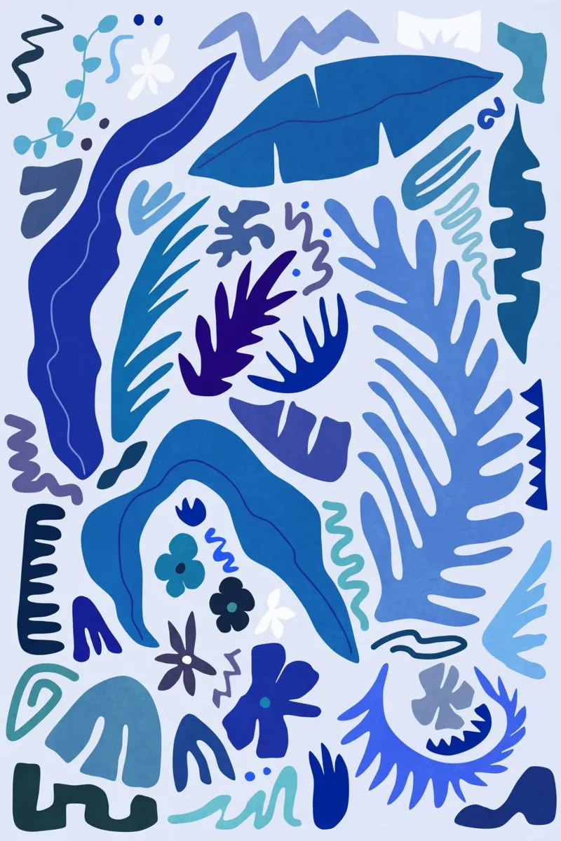 Blue Garden poster by amini54