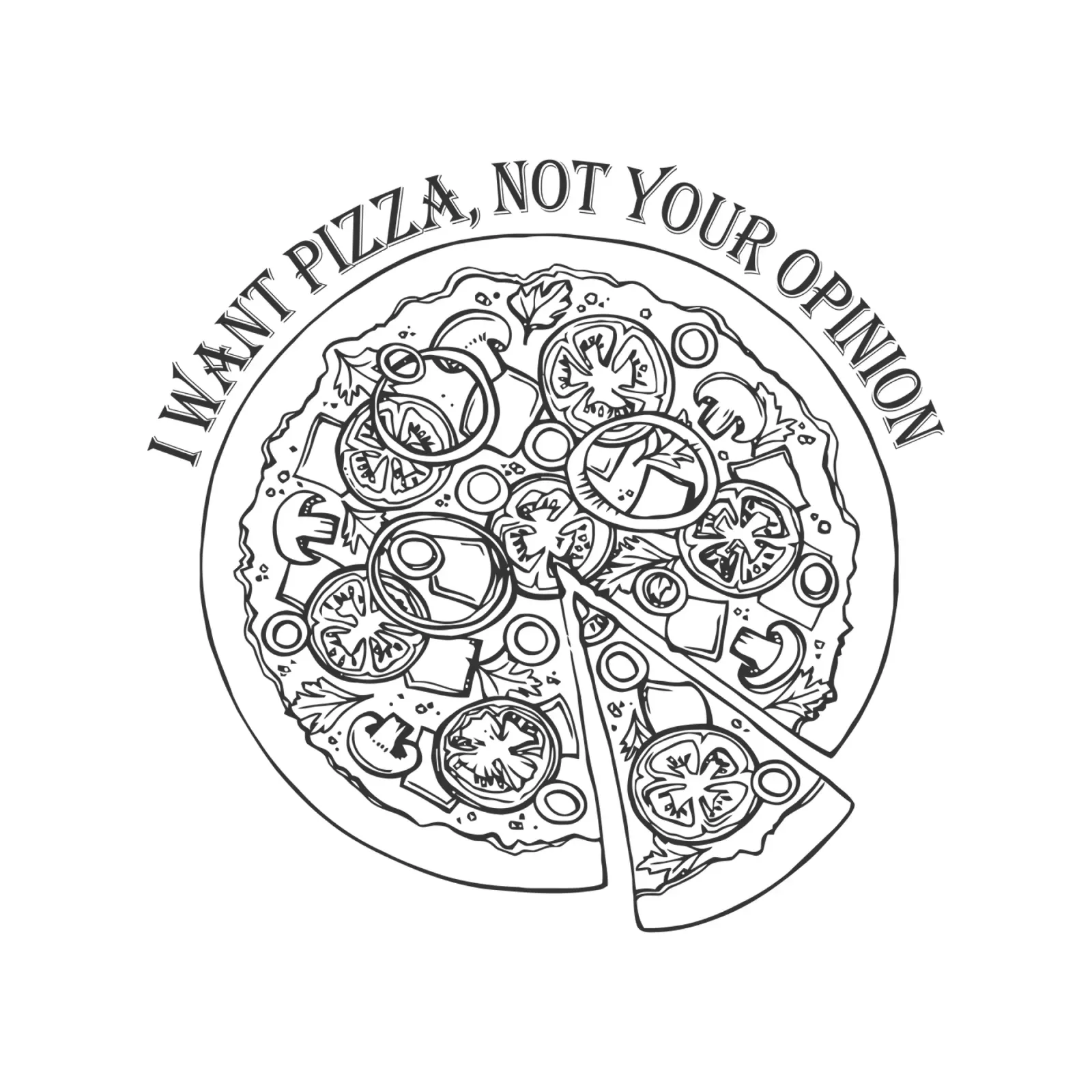 Want Pizza, Not Opinion backlit film by amini54