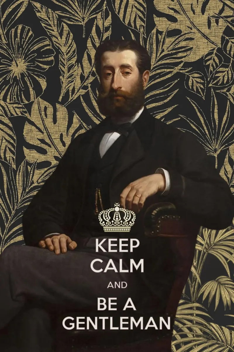 Keep Calm and Be a Gentleman canvas by amini54