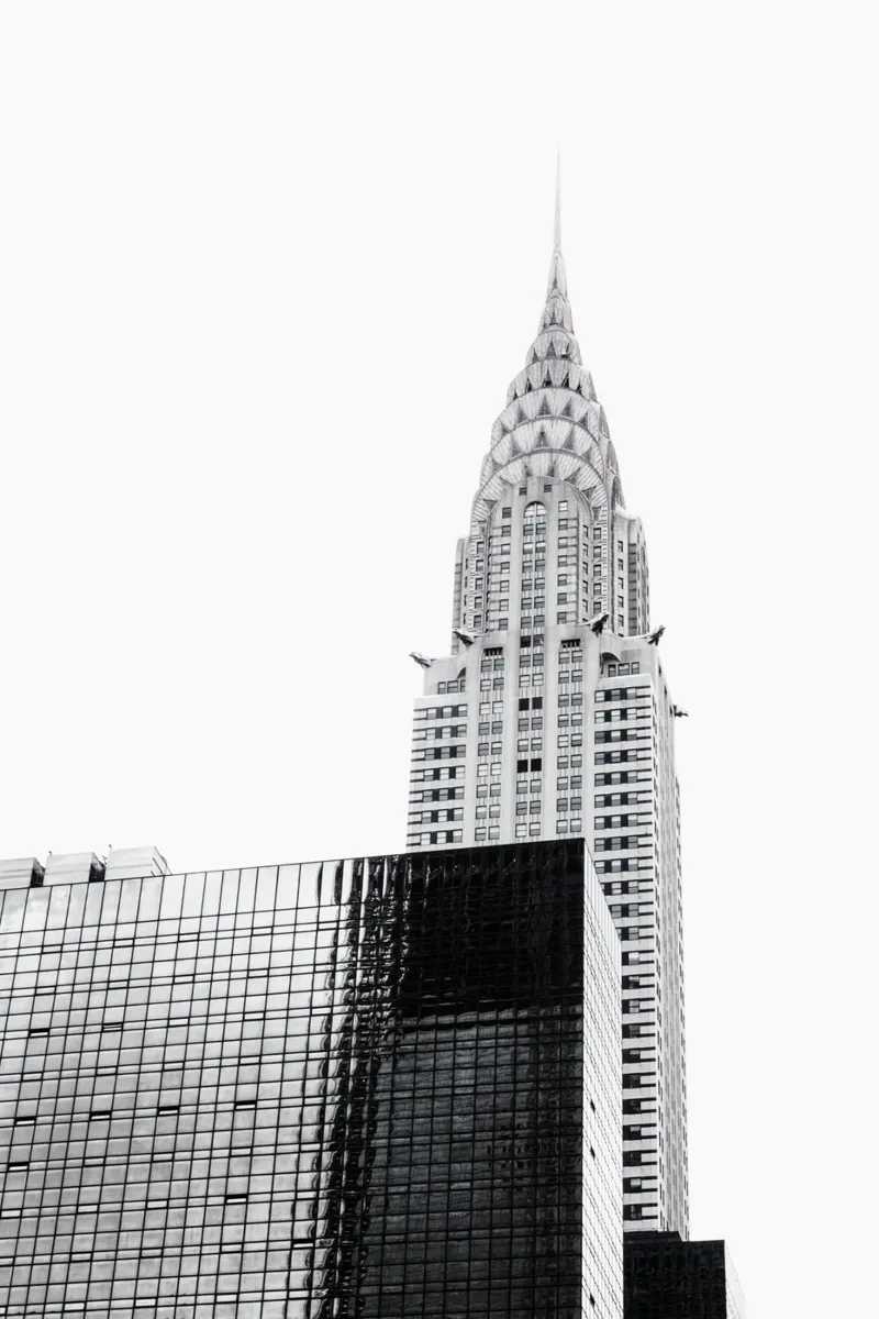 New York - Chrysler Builing in schwarzweiß pellicola backlit da Nadine Ginzel