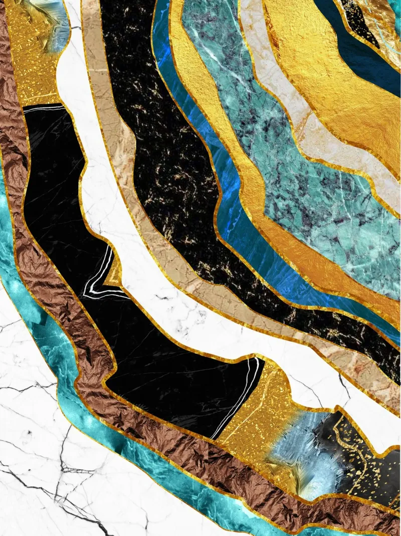 Abstract Geode alluminio dibond da Artsy Bessy