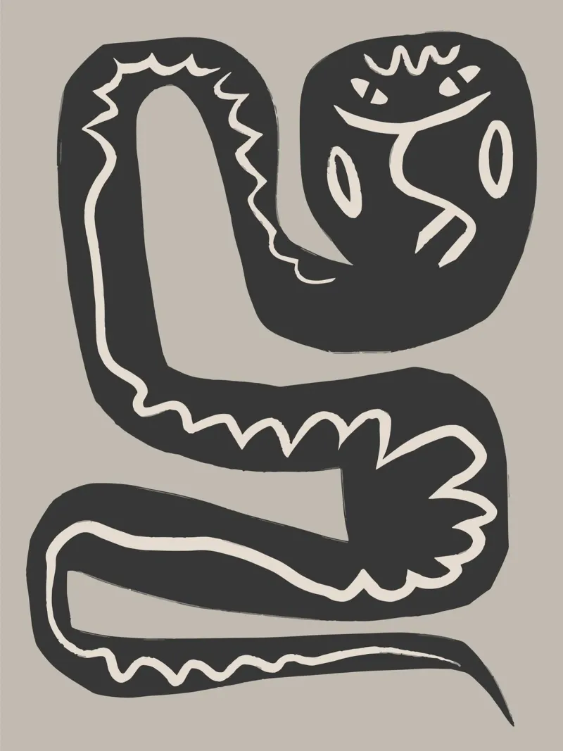 Desert Snake alluminio dibond da Artsy Bessy