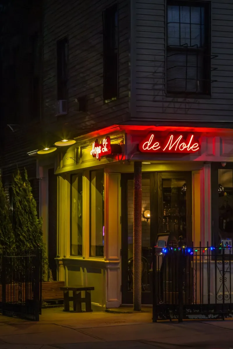 De Mole Bar poster with plastic frame by Nadine Ginzel