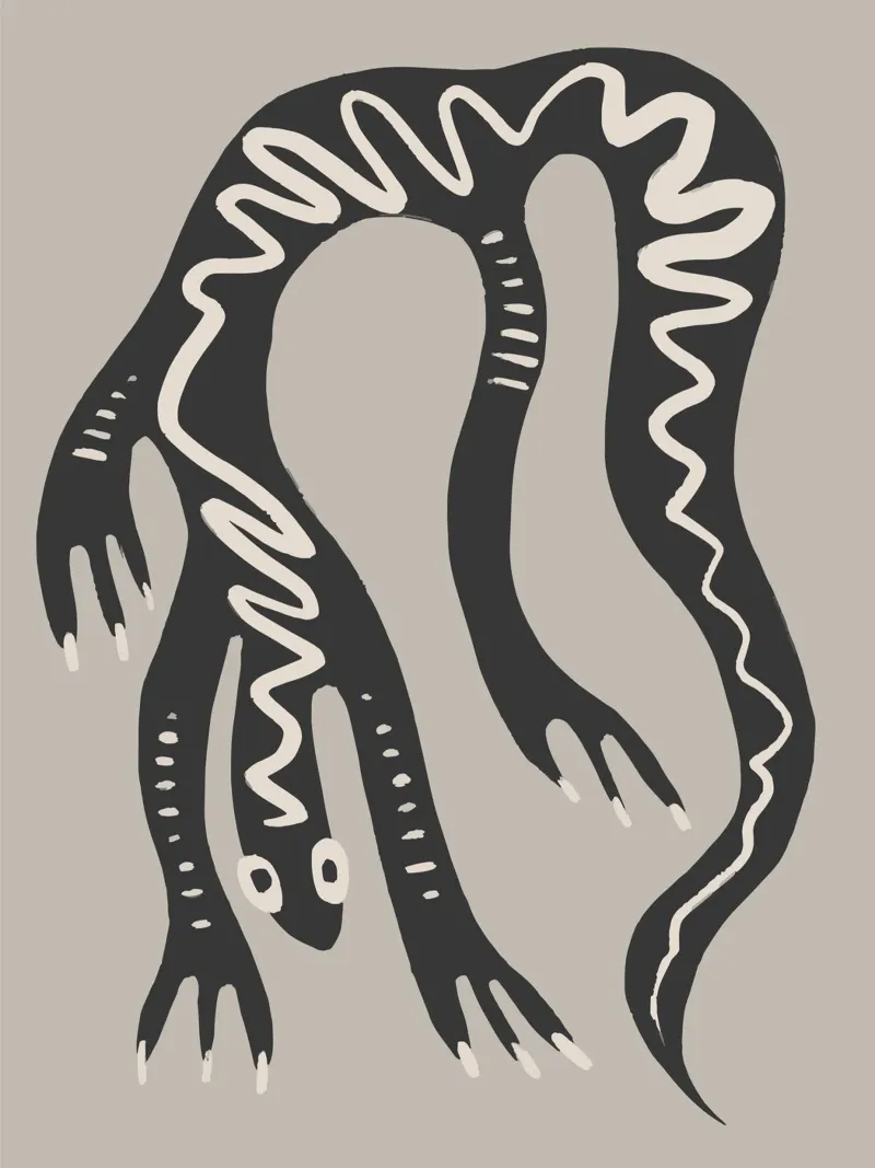 Desert Lizard poster da Artsy Bessy