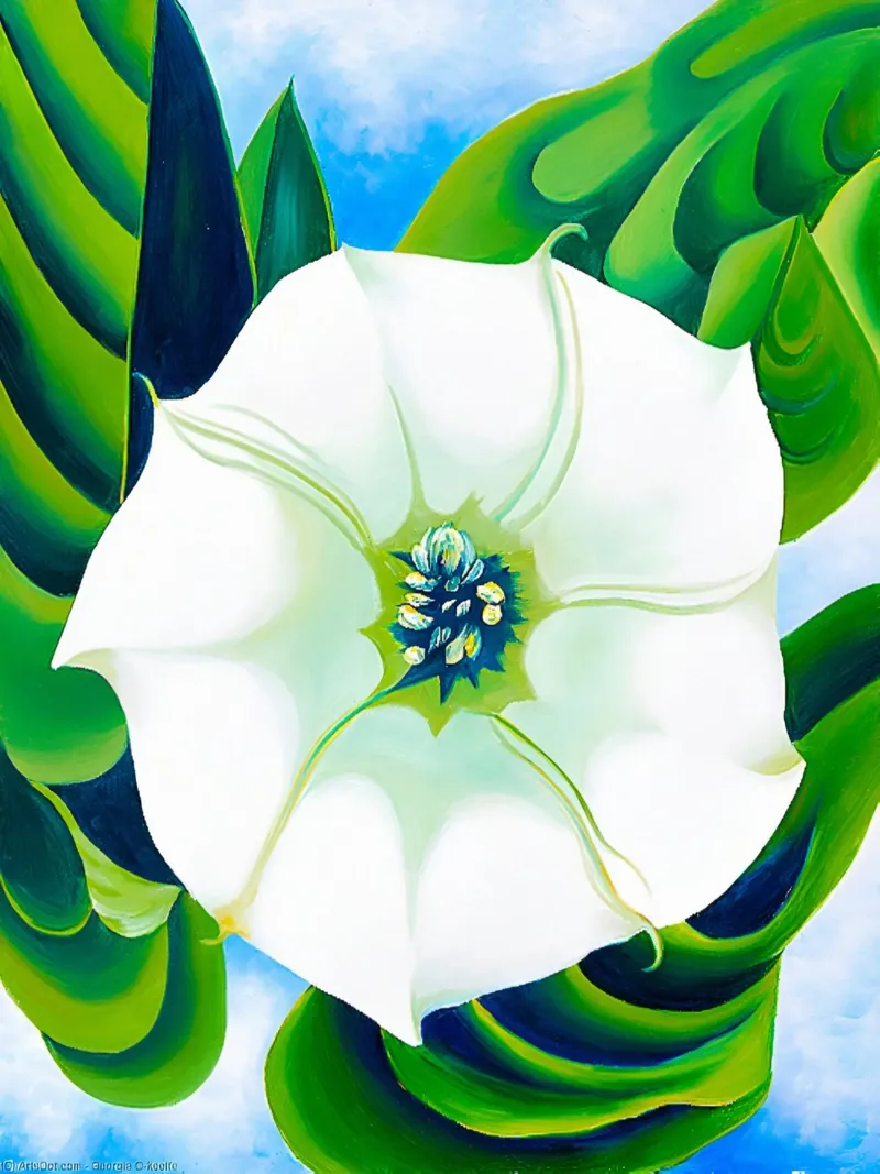 Georgia O'Keeffe - Erba di Jimson. 1932 pellicola backlit da Kinsley