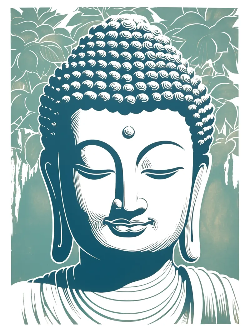 Buddha rilassato pellicola backlit da Autofocus