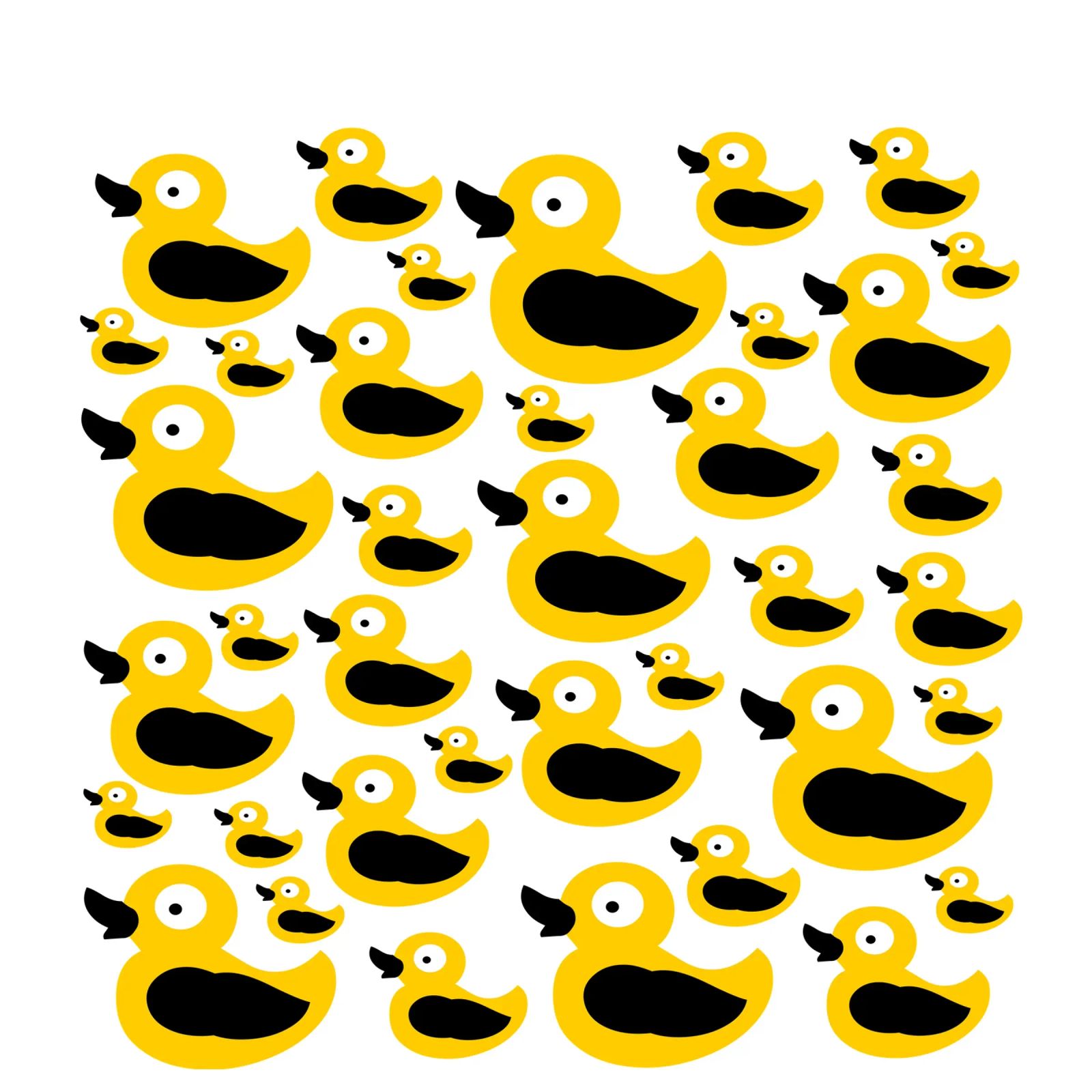 Cute yellow duck pattern pellicola backlit da baobabprintstore