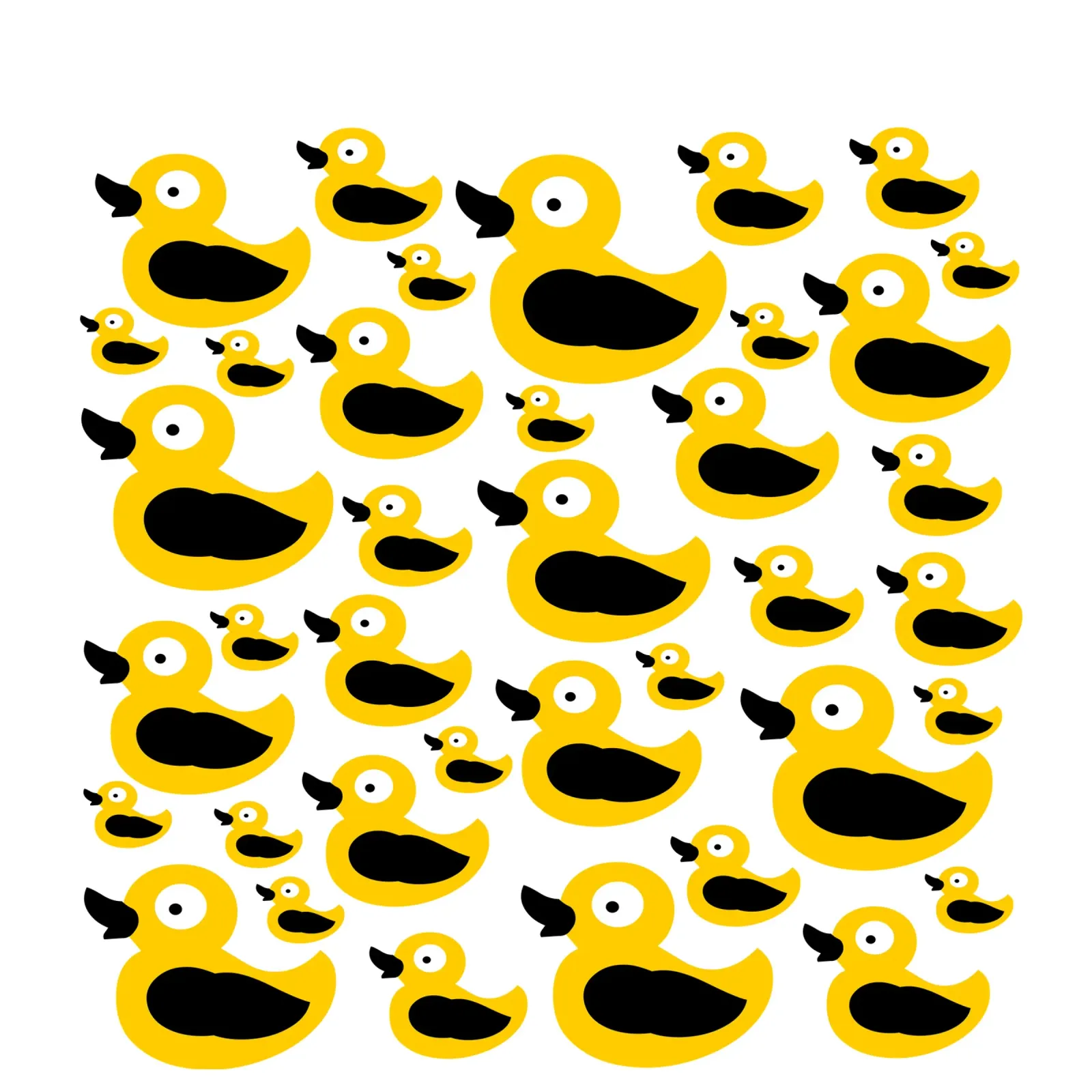 Cute yellow duck pattern carta hahnemühle da baobabprintstore