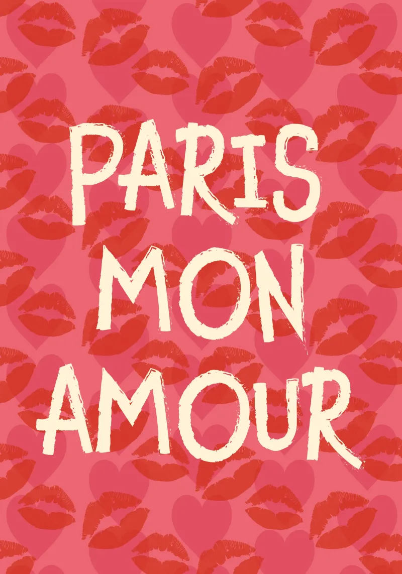 Paris Mon Amour tela con Cornice a cassetta da Ana Paniagua Design