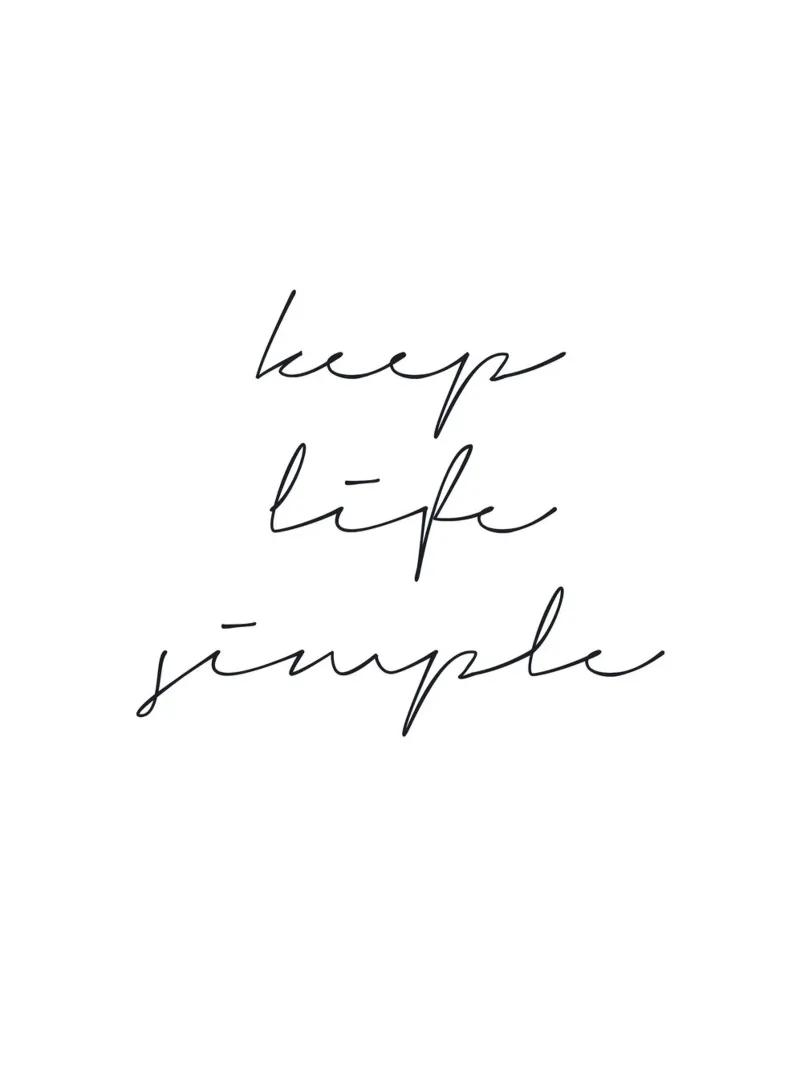 Minimalist typography - Keep Life Simple canvas by Whole©