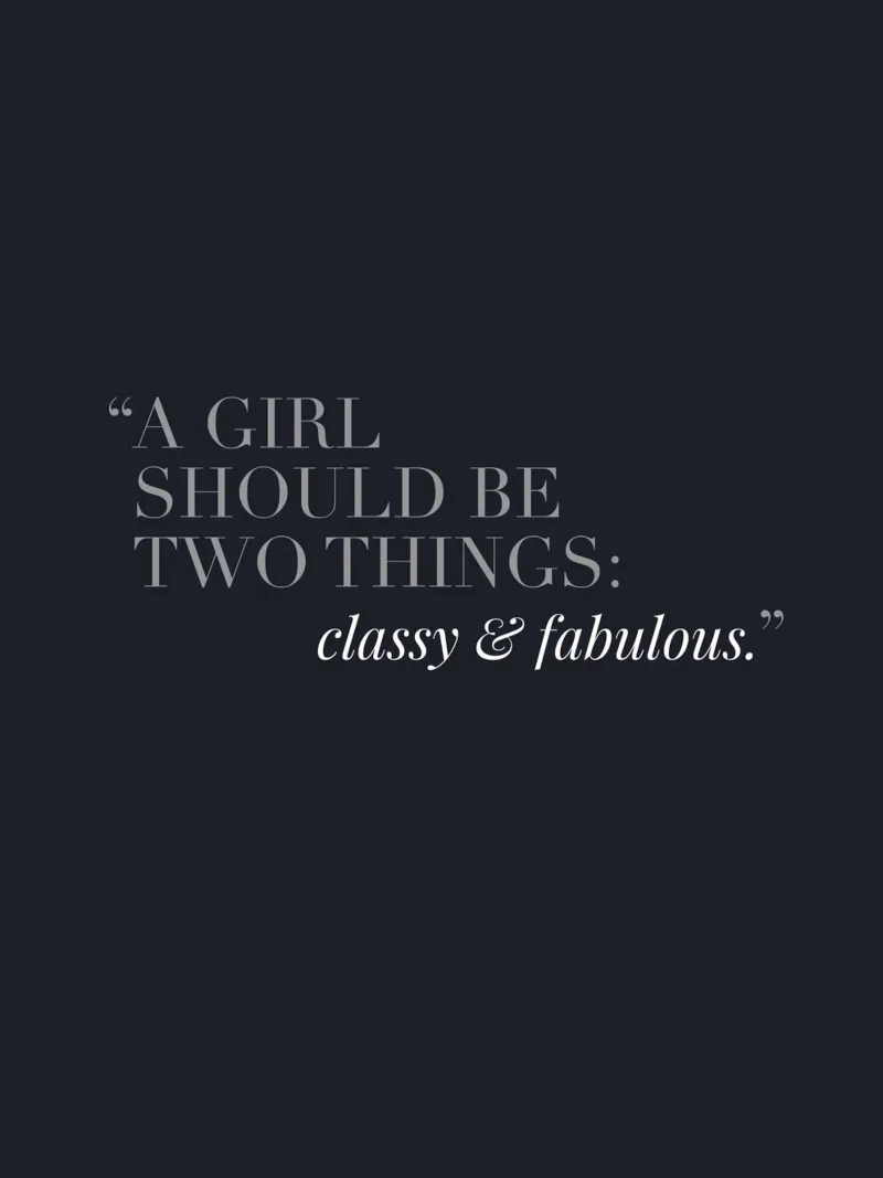 Classy & Fabulous - Design di citazioni eleganti pellicola backlit da Whole©