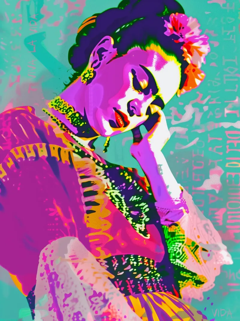Bunte pop art Frida pellicola backlit da Carinaprint