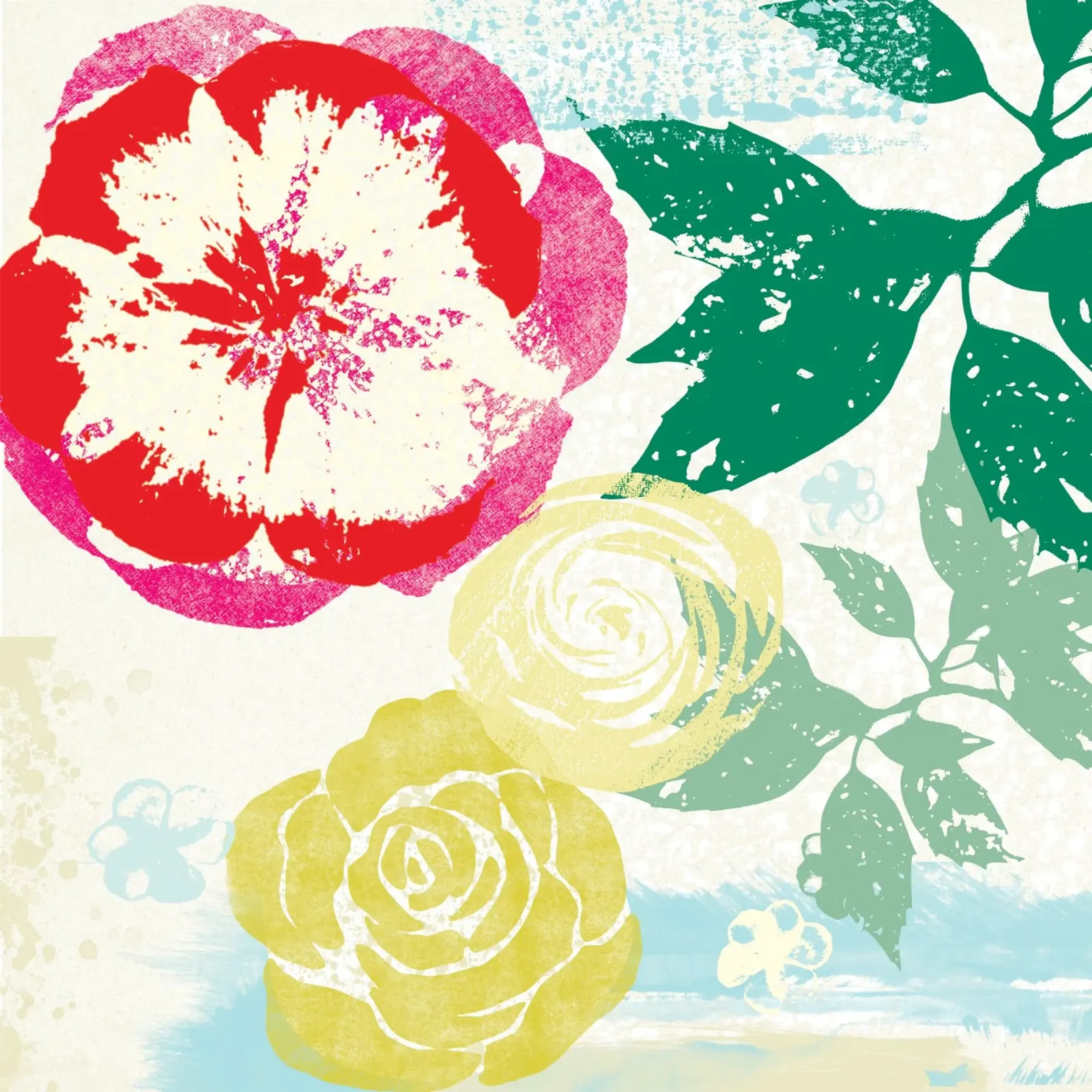 Rose Garden poster with wooden frame by Catherine Aguilar