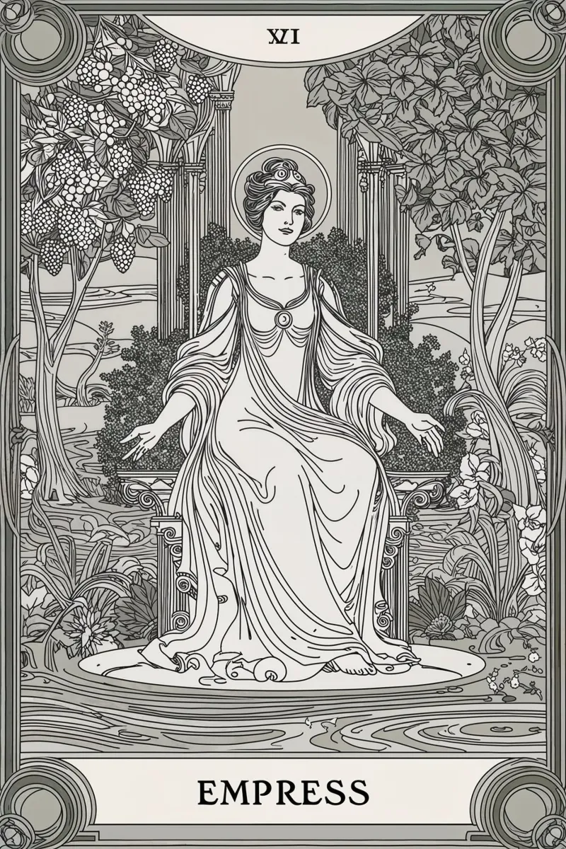 Die Kaiserin: Die göttliche Mutter des Überflusses Hahnemühle von Mystique & Muse