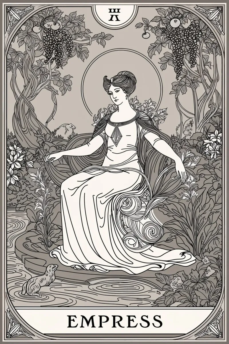 Die Kaiserin: Mutter des Wachstums und der Schöpfung Hahnemühle von Mystique & Muse