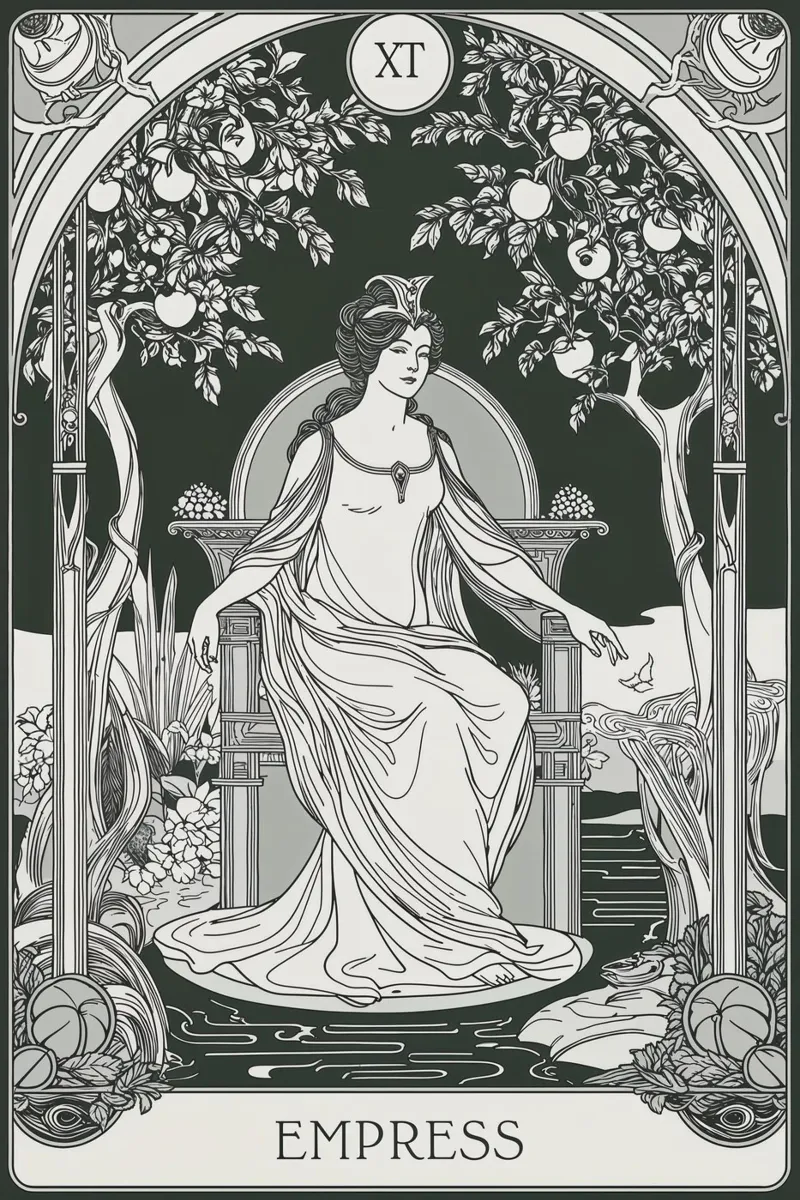 L'Impératrice : Reine rayonnante de la croissance et de la prospérité hahnemühle de Mystique & Muse