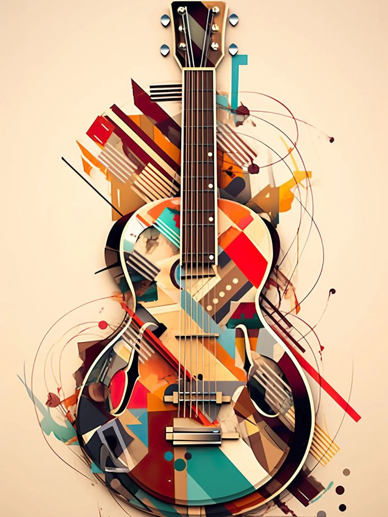 Guitar poster by Artsy Bessy