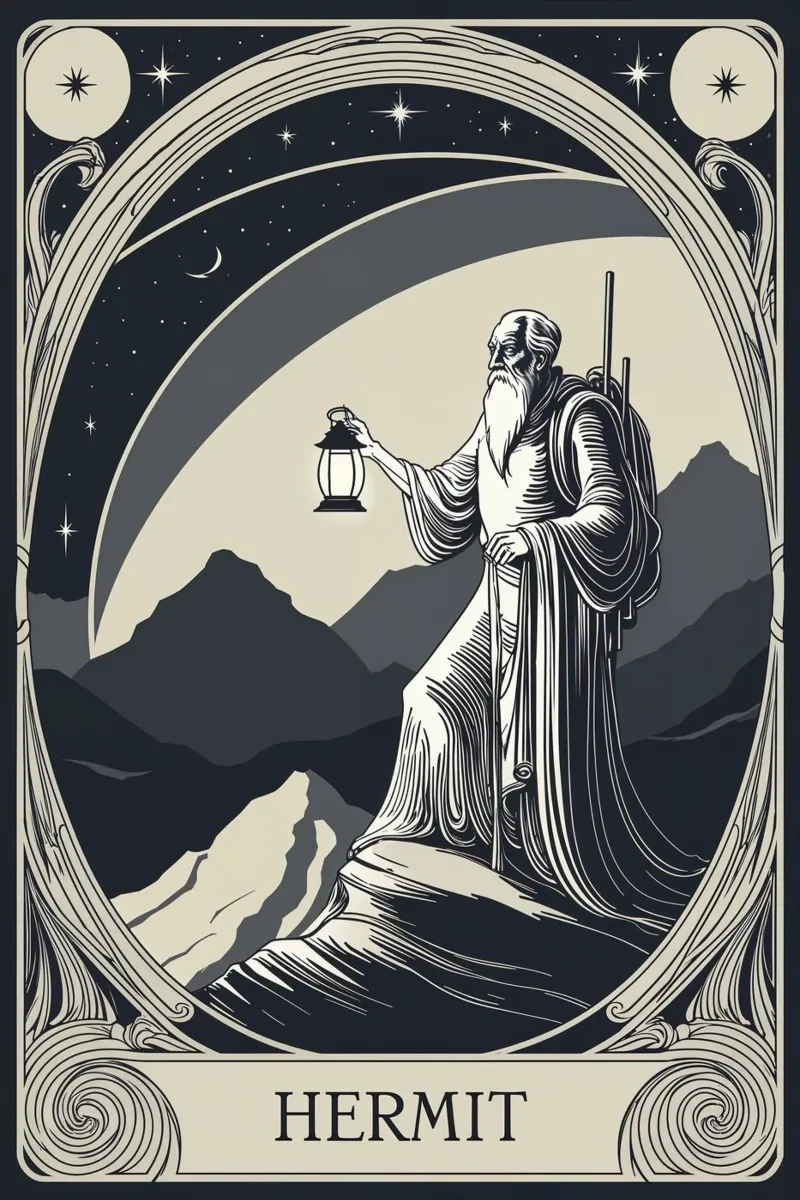L'Eremita - La Lanterna della Conoscenza carta hahnemühle da Mystique & Muse