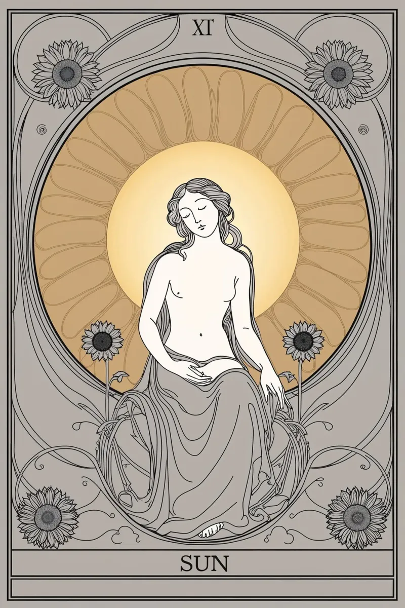 Die Sonne - Tarot des Lichts, der Klarheit und des Erfolgs Leinwand von Mystique & Muse