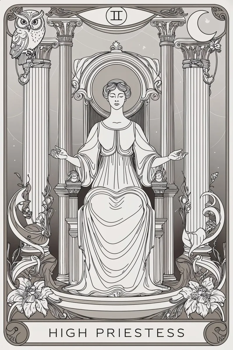 L'Alta Sacerdotessa - Custode della conoscenza sacra carta hahnemühle da Mystique & Muse