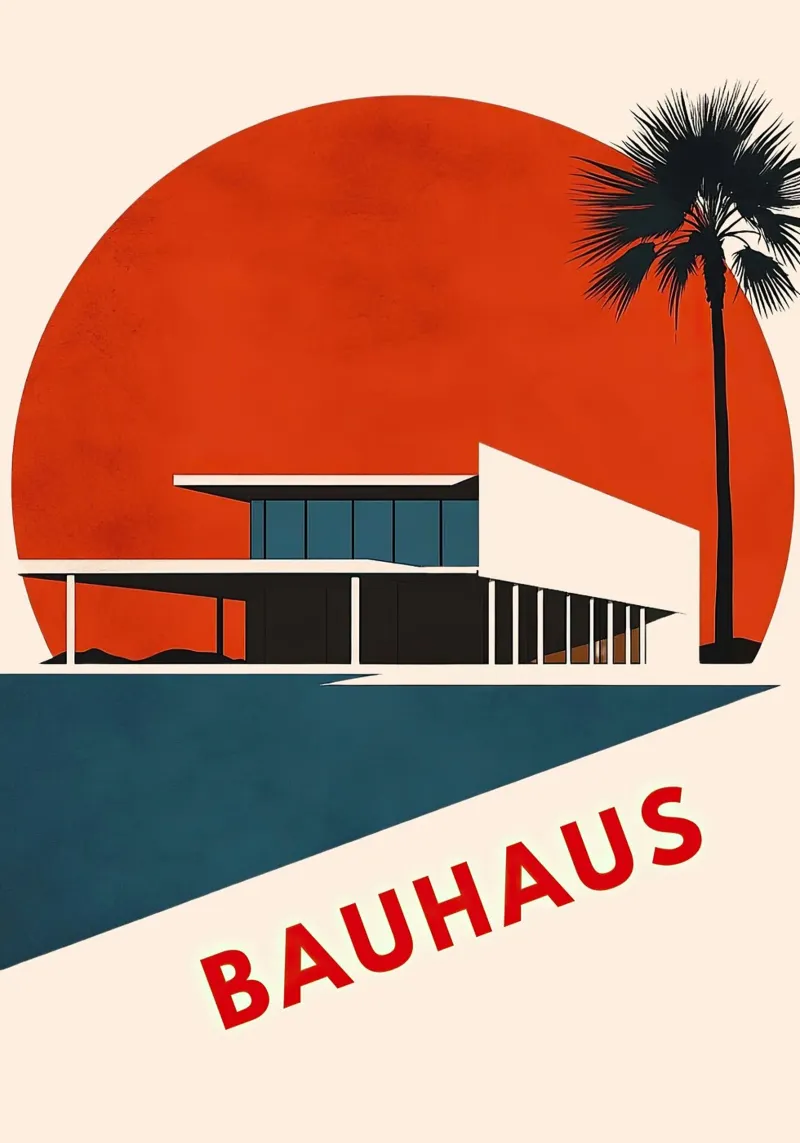 Bauhaus "Bauhaus Visions: The path to modernity" poster by Nikis Art Studio