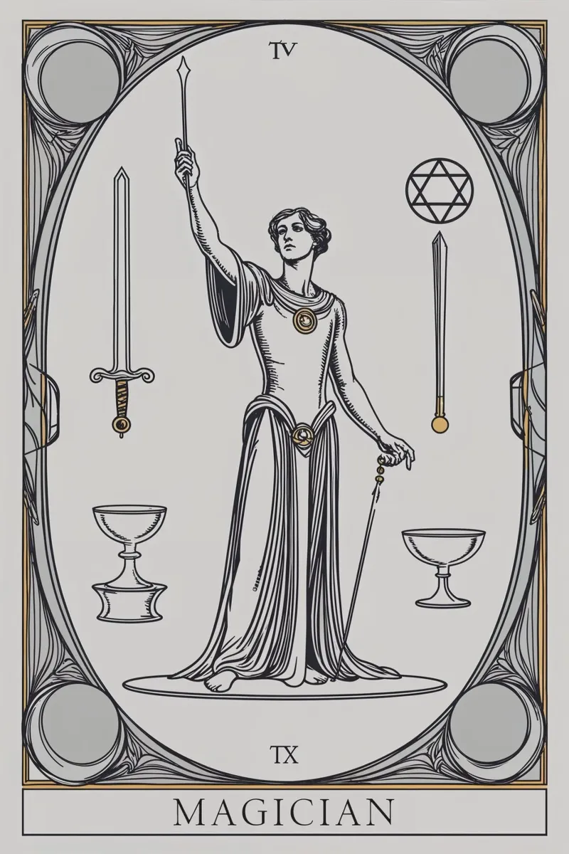 The Magician – Turning Dreams into Reality canvas with Floater frame by Mystique & Muse