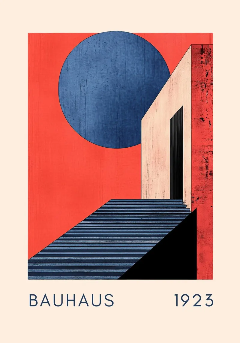 Bauhaus 1923 poster con telaio in plastica da Nikis Art Studio