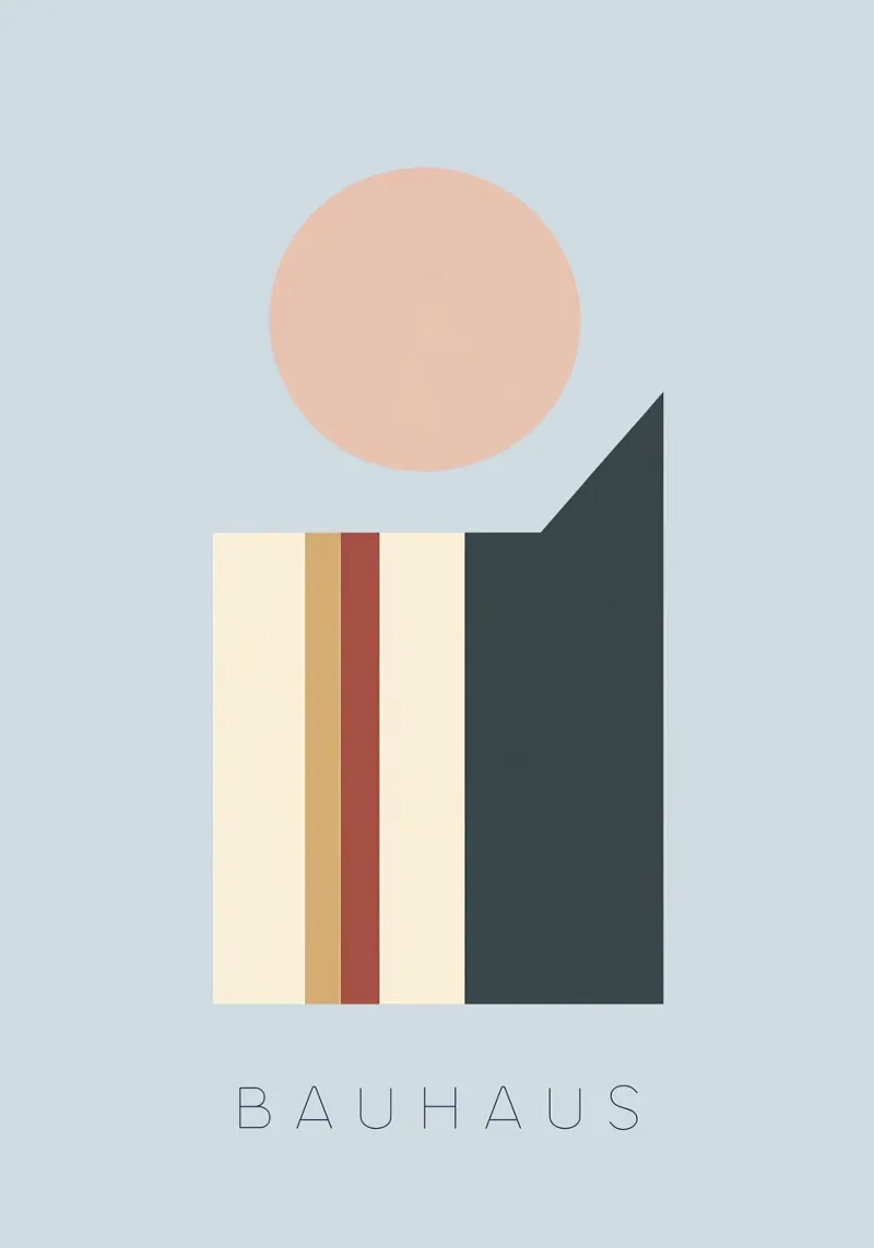Bauhaus poster con telaio in alluminio da Nikis Art Studio