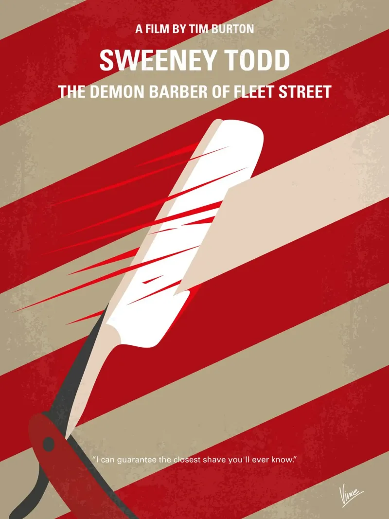 No849 My Sweeney Todd minimal movie poster poster da Chungkong