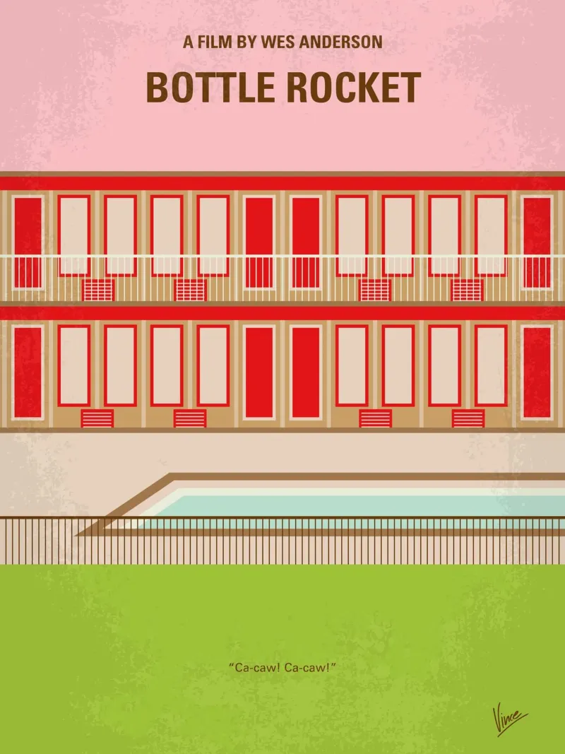 No855 My Bottle Rocket minimal movie poster poster da Chungkong