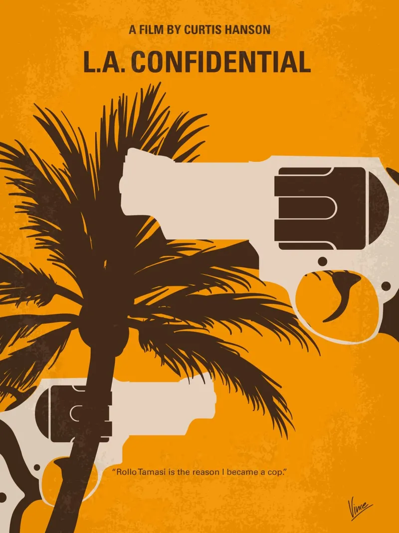 No866 My LA Confidential minimal movie poster carta hahnemühle da Chungkong